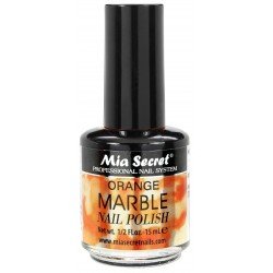 Orange Marble Nail Polish